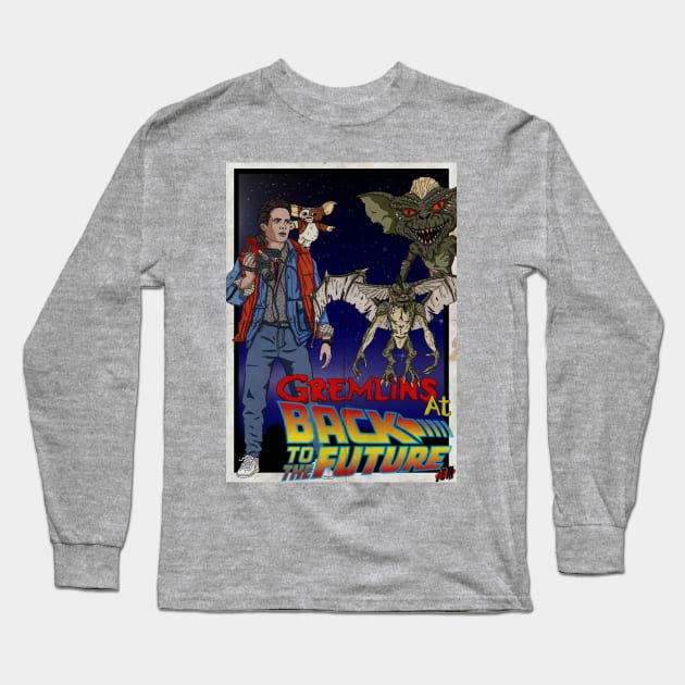 Gremlins at Back to the future Long Sleeve T-Shirt by ElArteDeJEM